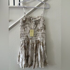 NWT Vintage Havana Floral Raw Hem Caribbean Dress